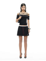 Cross-Shoulder Fitted Tee