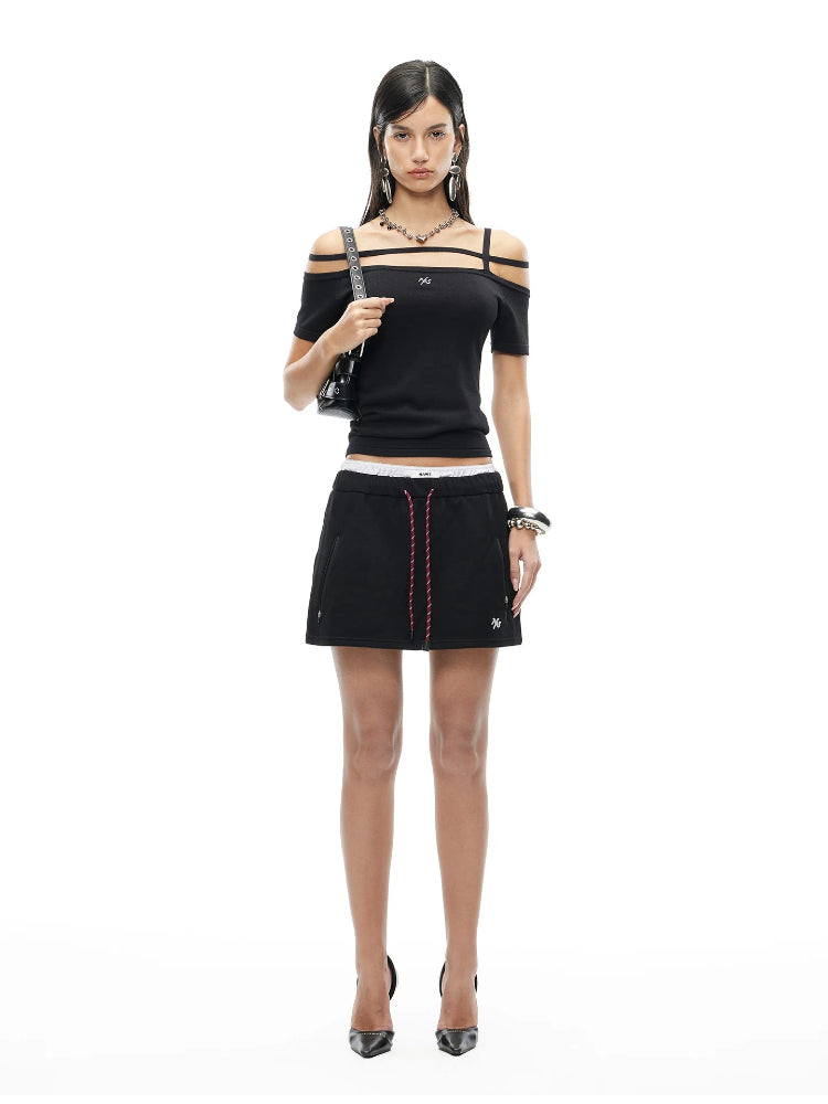 Cross-Shoulder Fitted Tee