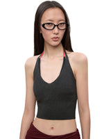 V-Neck Halter Layering Knit Vest