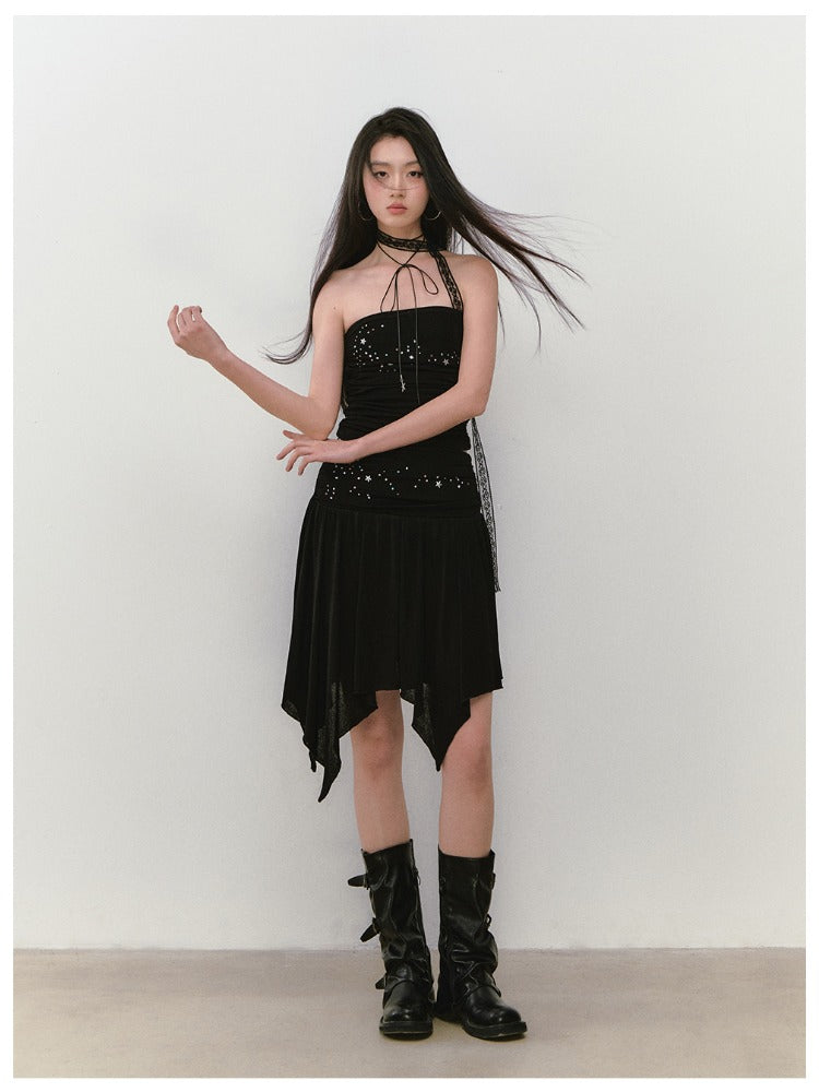 Star Beaded Ruffled Bandeau &amp; Skirt Set