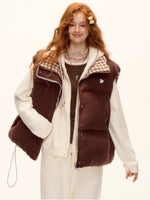 Reversible Check Lace Vest