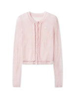 Gray & Pink Berlin Lace Cardigan