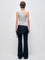 Irregular Slanted Single Shoulder Vest