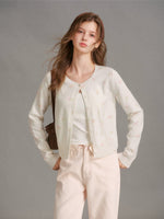 Soft Focus Rose Knit Cardigan