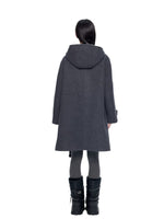 Hooded Vintage Wool Blend Coat