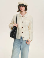 Handcrafted Wool Crochet Collar Cardigan