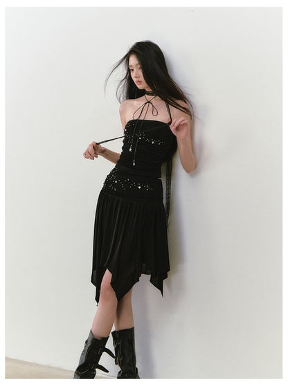 Star Beaded Ruffled Bandeau &amp; Skirt Set