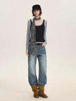 Vintage Washed Low Rise Jeans