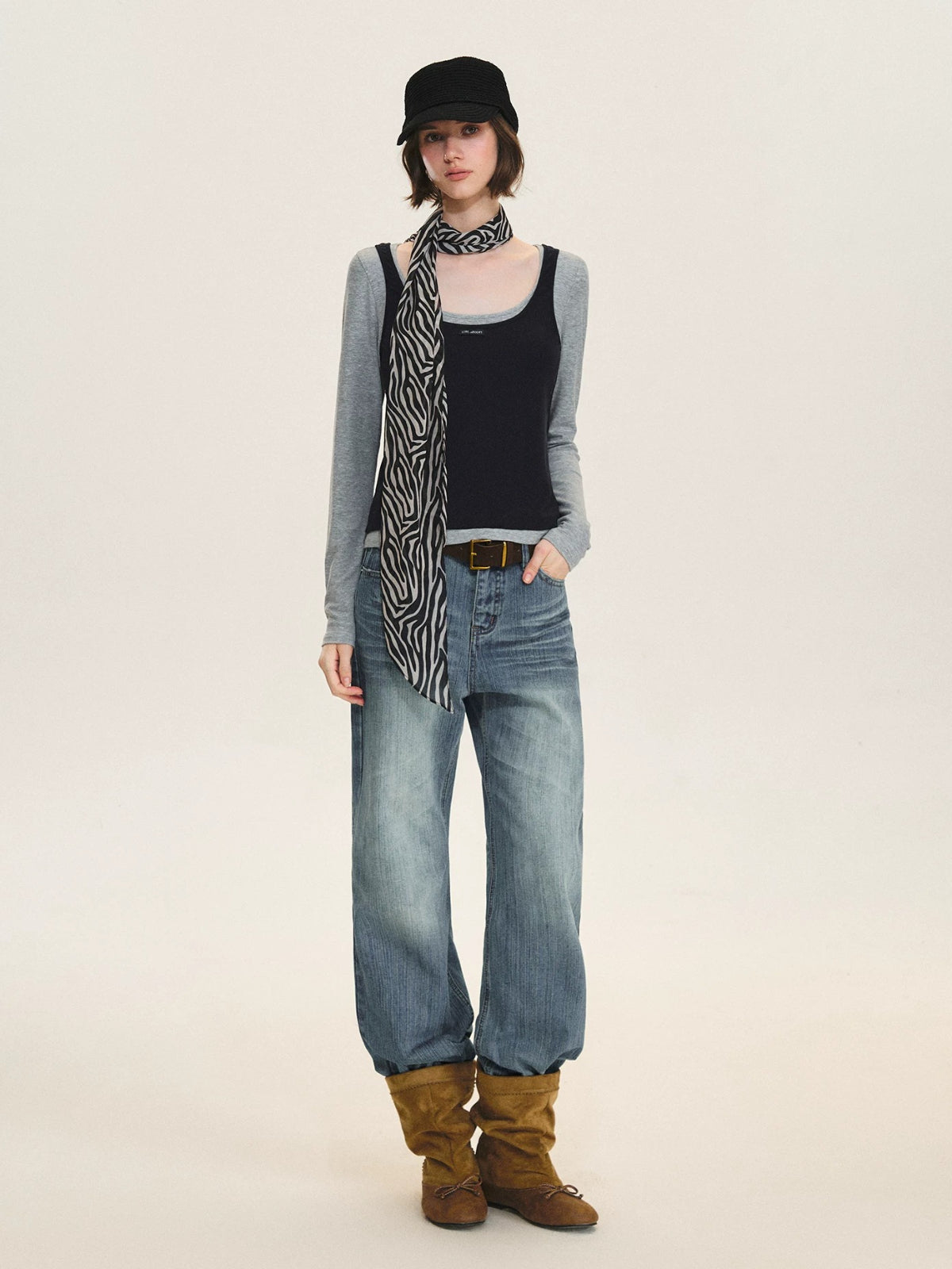 Vintage Washed Low Rise Jeans