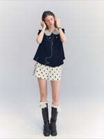 Polka Dot Collar Top