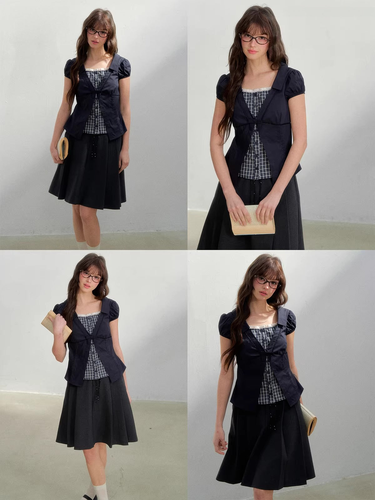 Floral Plaid Shirt Top