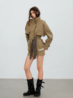 Contrast Panel Utility Jacket