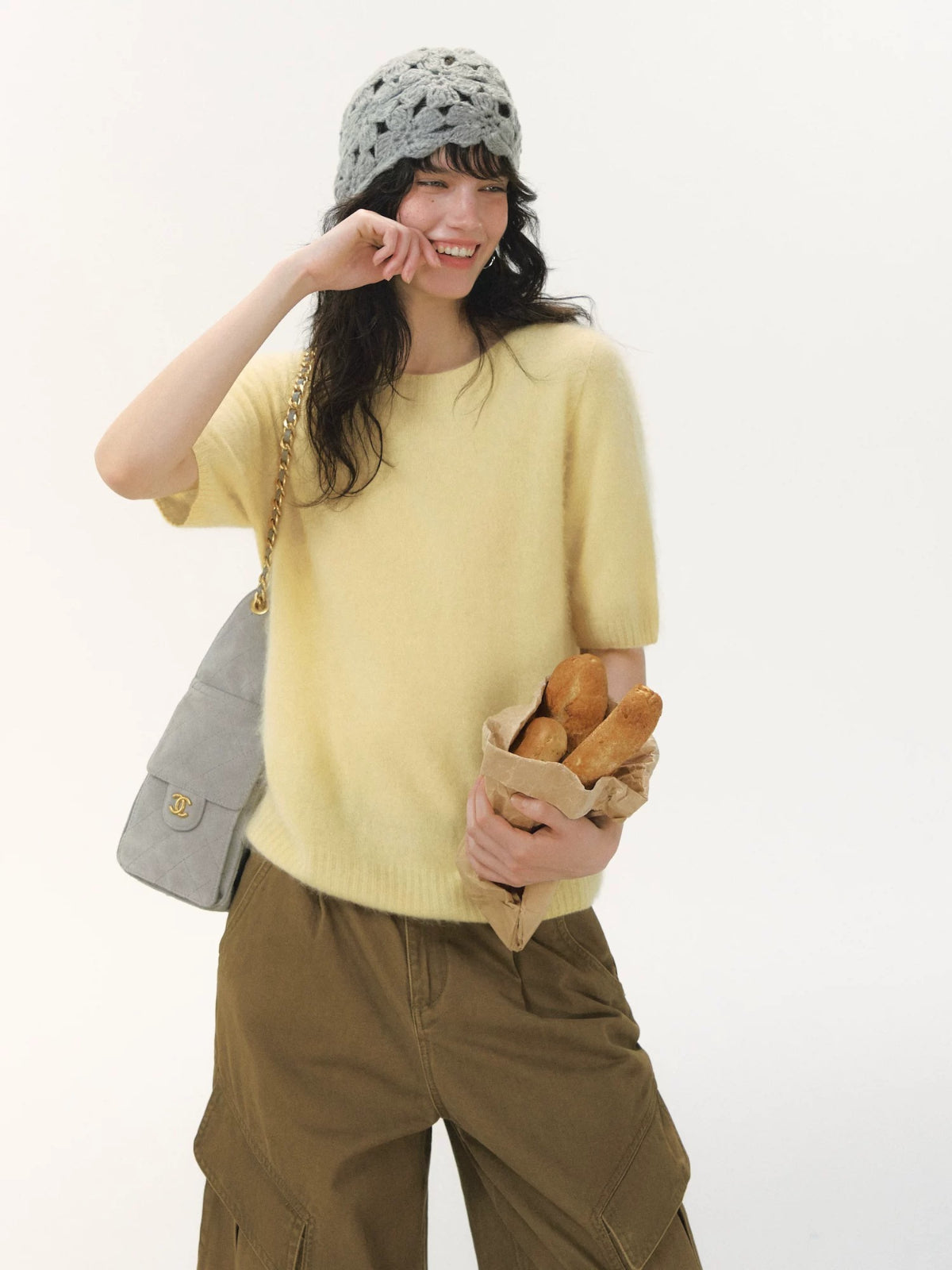 Silk Cashmere Brushed Sweater