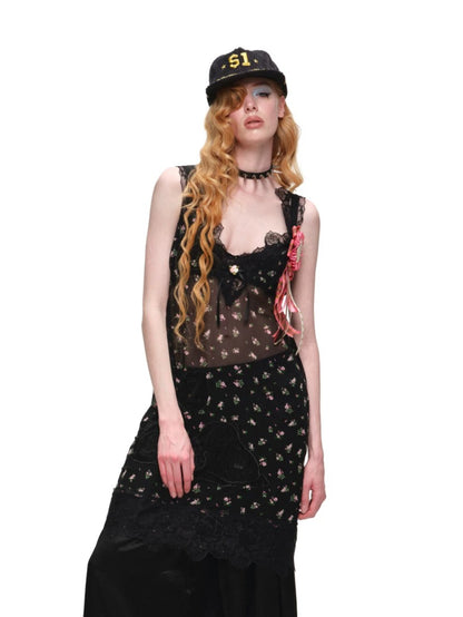Snoopy V-neck Lace Dress