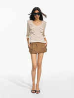 V Neck Knit Top