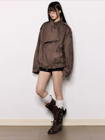 Oversized Faux Suede Jacket