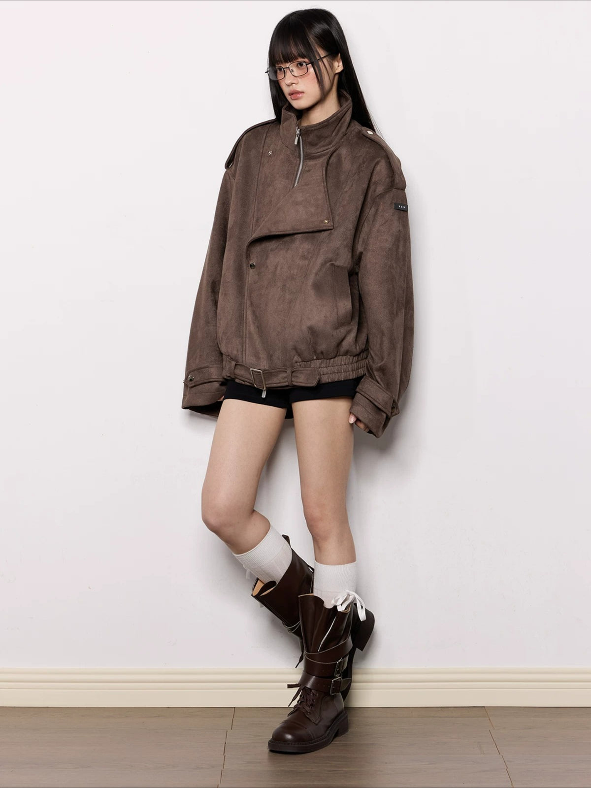 Oversized Faux Suede Jacket