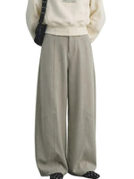 TR Front-Crease Wide-Leg Suit Pants