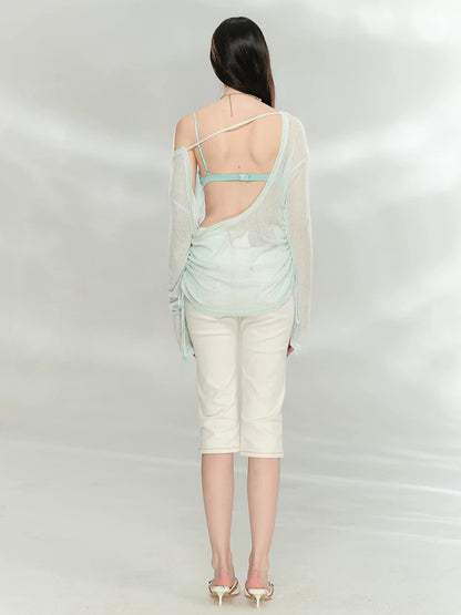 Sheer Knit Cover Top