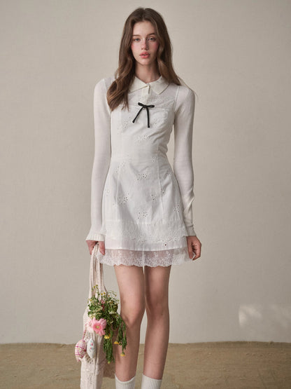Cotton Embroidered Lace Slip Dress