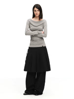 Pleated Skirt Pants