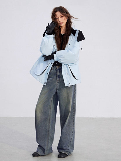 Windproof Hooded Down Jacket