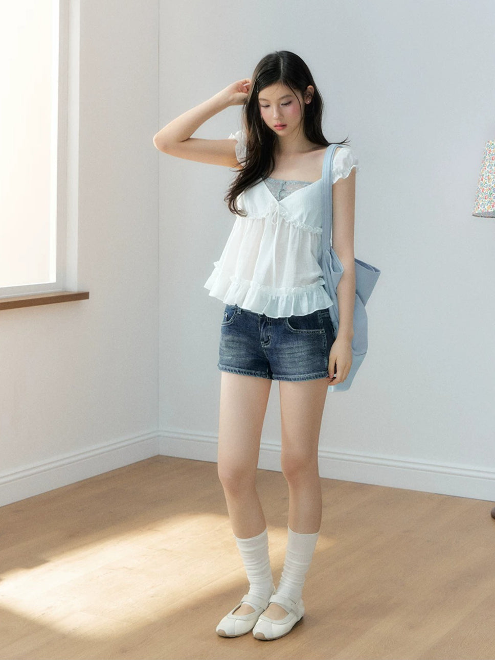 Faux Layer Lace Top