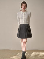Silky Wool Cropped Cardigan