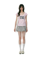 Korean Mint Graphic Slim T Shirt