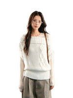 Asymmetric Cable Knit Sweater