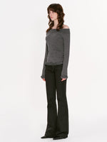 High-End Wool Off-shoulder Knit