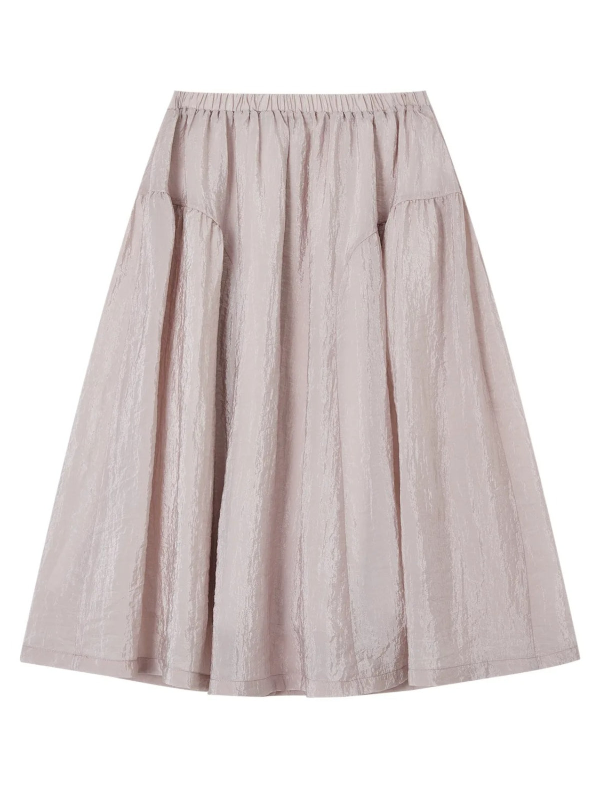 Flowing Satin Long Midi Skirt