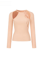 Cut-Out Rib Knit Top
