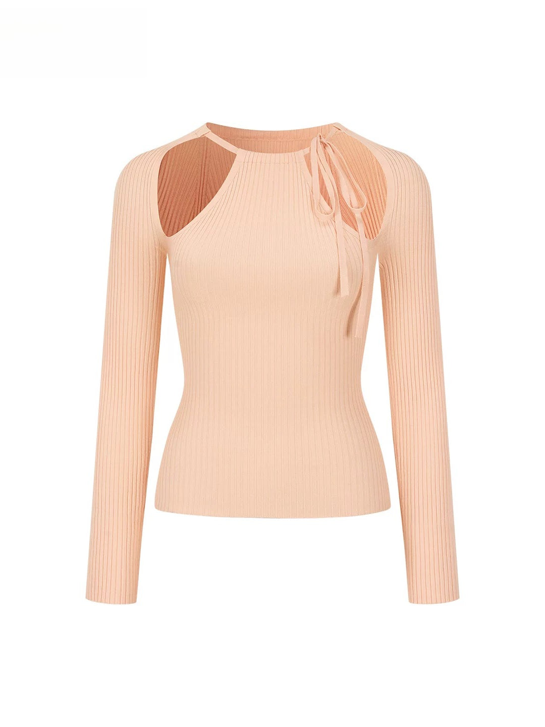 Cut-Out Rib Knit Top
