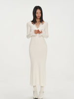 White & Black Mermaid Classic Dress