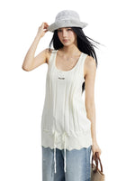 Drawstring Knit Vest