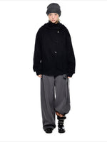 Hooded Wool Blend Jacket