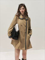 Plaid Peter Pan Trench Coat