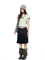 Bow Knit Short Sleeve Top