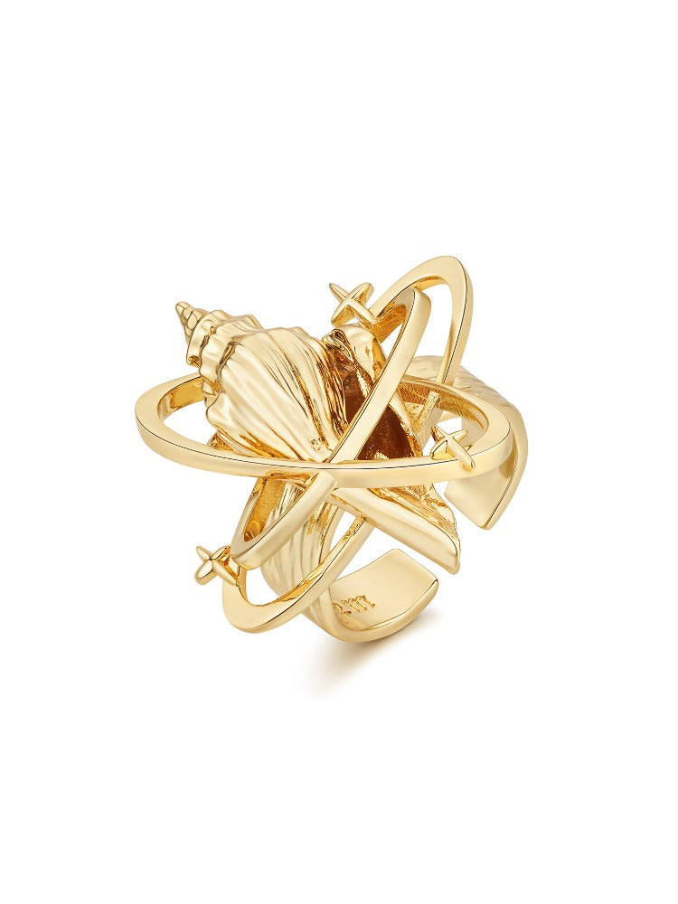 Seashell Star Open Ring