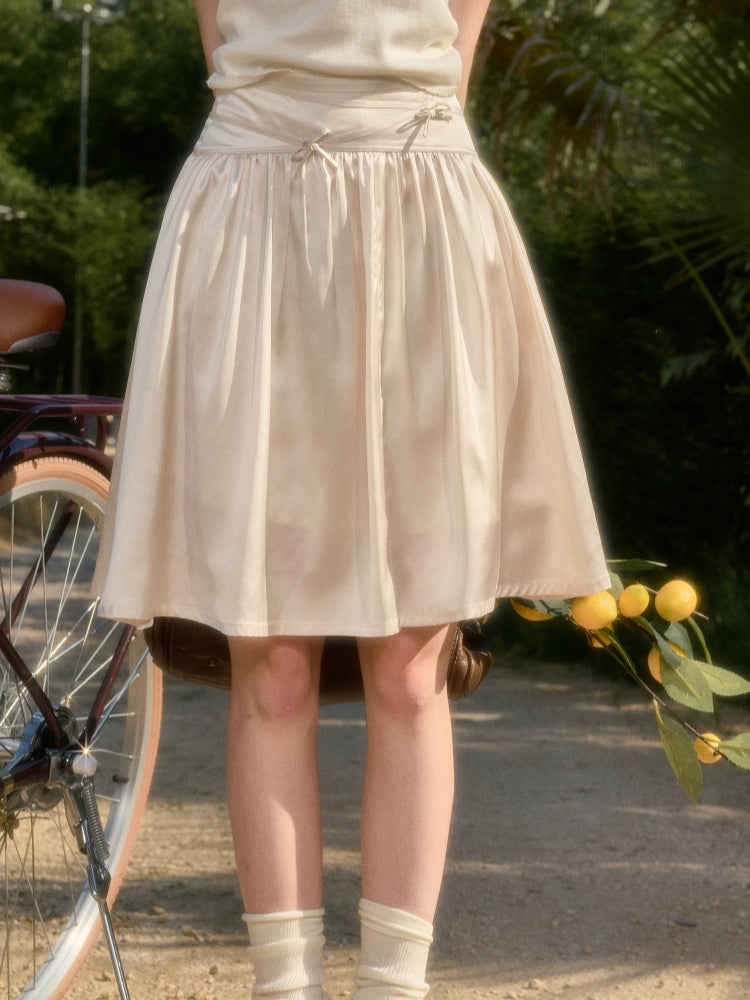 Floral Satin Skirt