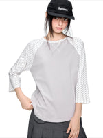 Contrast Stripe Dot Tee