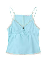 Two-Layer Colorblock Tie-Strap Vest Set