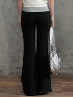 Contrast Flare Pants