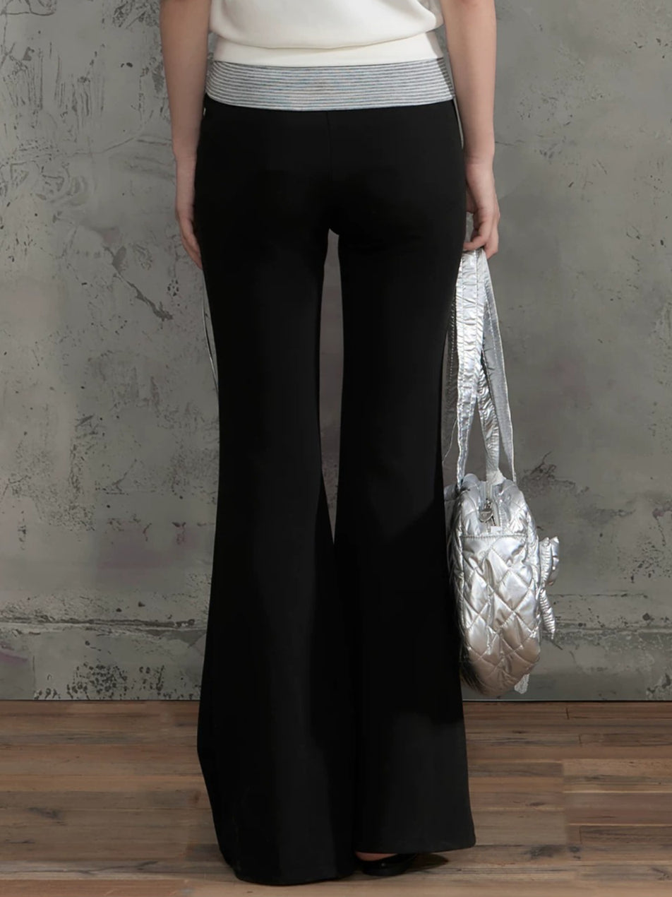 Contrast Flare Pants