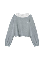 Polka Dot Layered Sweatshirt Set