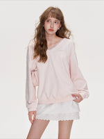 Lace Bow Sweatshirt
