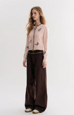 Layered Embroidered Cardigan