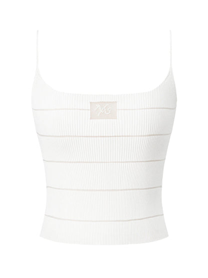 Ice Feel Striped Knit Vest
