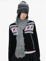 Black Contrast Stand Collar Cardigan